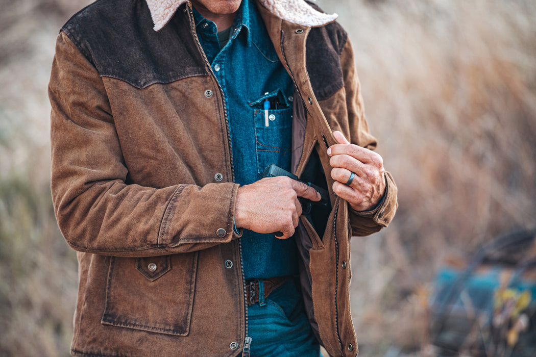 STS Ranchwear Mens Daybreak Rustic Brown 100% Cotton Cotton Jacket