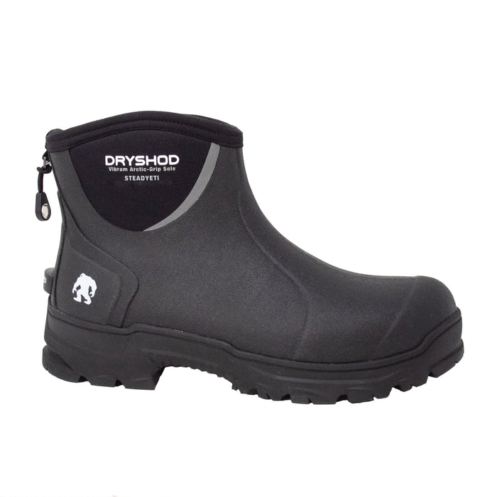 Dryshod Mens Steadyeti Arctic Grip Ankle Black Rubber Snow Boots