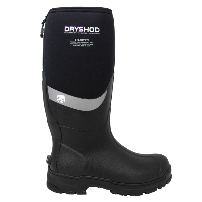 Dryshod Mens Steadyeti Arctic Grip Hi Black/Grey Rubber Snow Boots