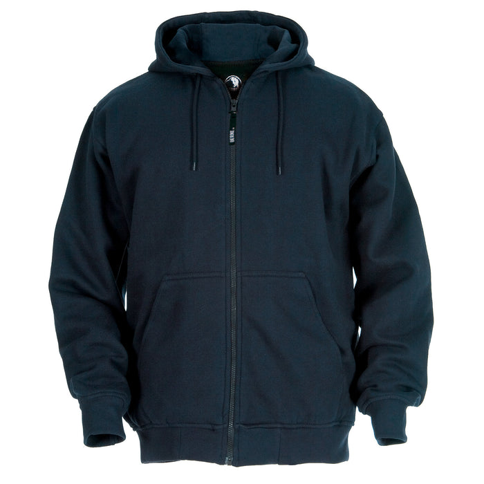 Berne Mens Navy Cotton Blend Hooded Sweatshirt