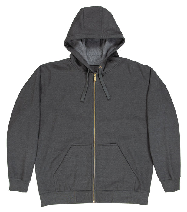 Berne Mens Graphite Cotton Blend Iceberg Hooded Sweatshirt