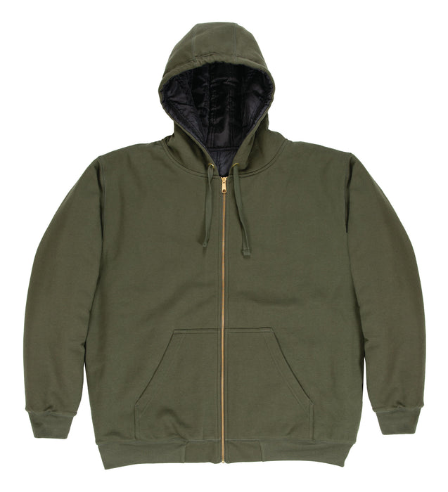 Berne Mens Cedar Green Cotton Blend Glacier Hooded Sweatshirt