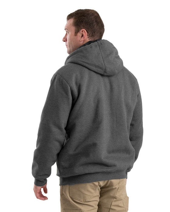 Berne Mens Graphite Cotton Blend Glacier Hooded Sweatshirt