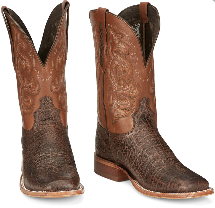 Tony Lama 11in Mens Cognac Rowel Leather Cowboy Boots