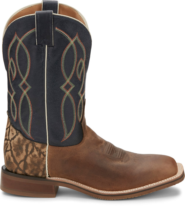 Tony Lama 11in Americana Mens Gold Brown Landgrab Leather Cowboy Boots