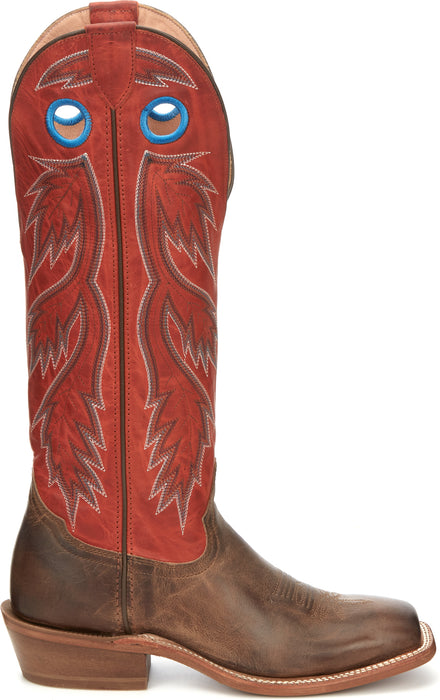 Tony Lama 17in Buckaroo Mens Fire Orange Colburn Leather Cowboy Boots