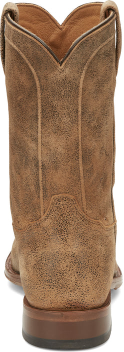 Justin 10in Goat Mens Desert Tan Monterey Leather Cowboy Boots