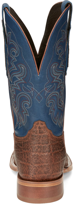 Tony Lama 11in Mens Blue Jinglebob Leather Cowboy Boots