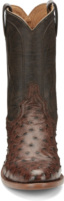 Justin 10in Goat Mens Chocolate Monterey Leather Cowboy Boots