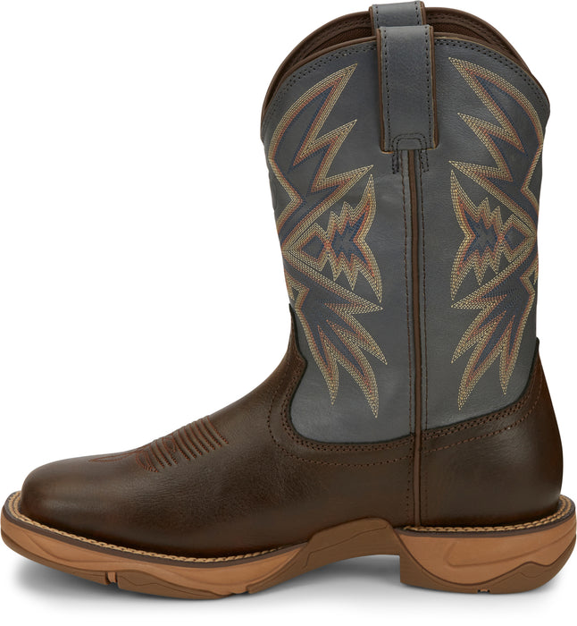 Tony Lama 11in 3R Mens Coffee/Blue Bartlett Leather Work Boots