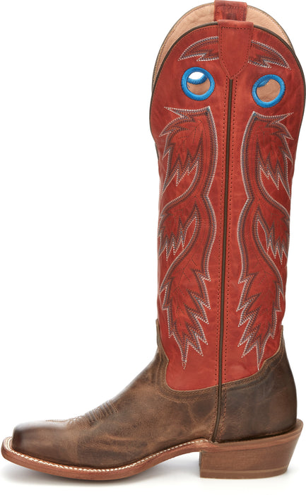 Tony Lama 17in Buckaroo Mens Fire Orange Colburn Leather Cowboy Boots