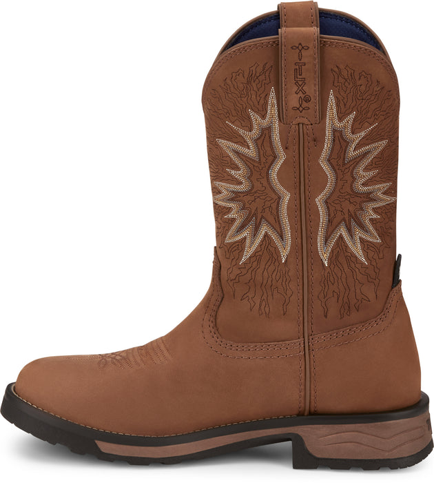 Tony Lama 11in Waterproof Mens Saddle Boom Leather Cowboy Boots