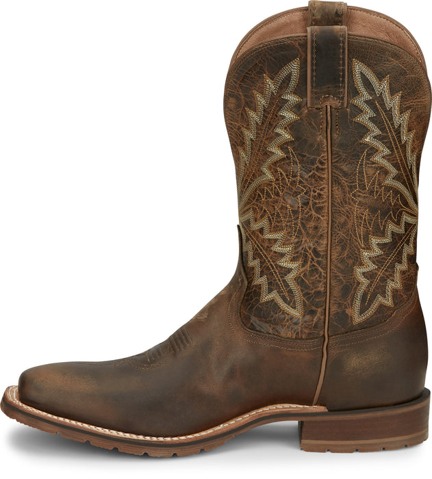 Tony Lama 11in Exotic Mens Oak Bowie Leather Cowboy Boots