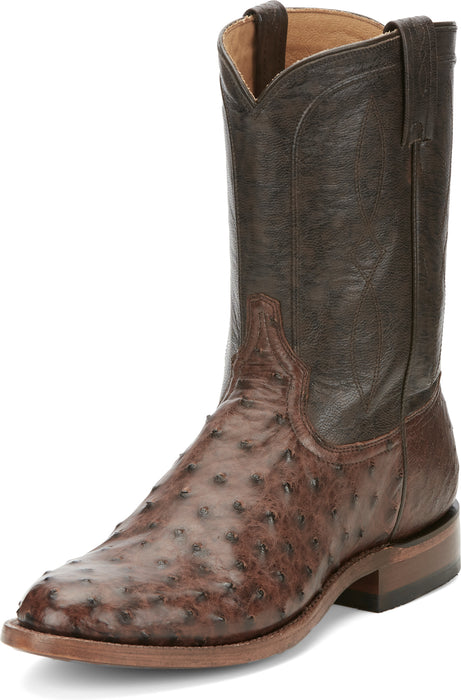 Justin 10in Goat Mens Chocolate Monterey Leather Cowboy Boots