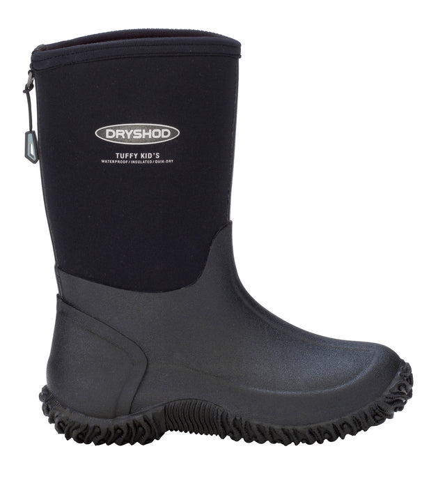 Dryshod Kids Boys Sport Tuffy Black/Grey Rubber Barn Boots