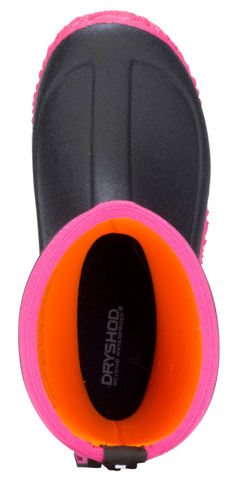 Dryshod Kids Girls Sport Tuffy Black/Pink Rubber Barn Boots