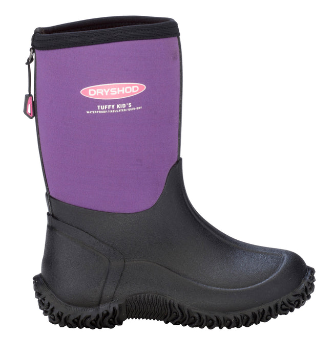 Dryshod Kids Girls Sport Tuffy Black/Purple Rubber Barn Boots