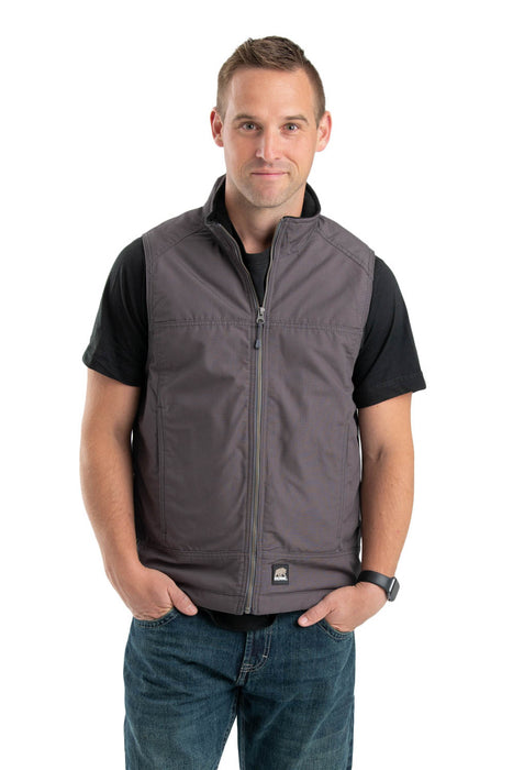 Berne Mens Slate Cotton Blend Torque Ripstop Vest