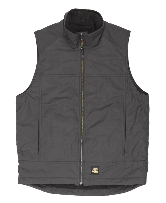 Berne Mens Slate Cotton Blend Torque Ripstop Vest