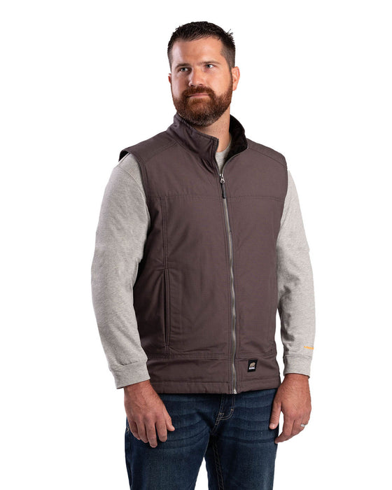 Berne Mens Slate Cotton Blend Torque Ripstop Vest