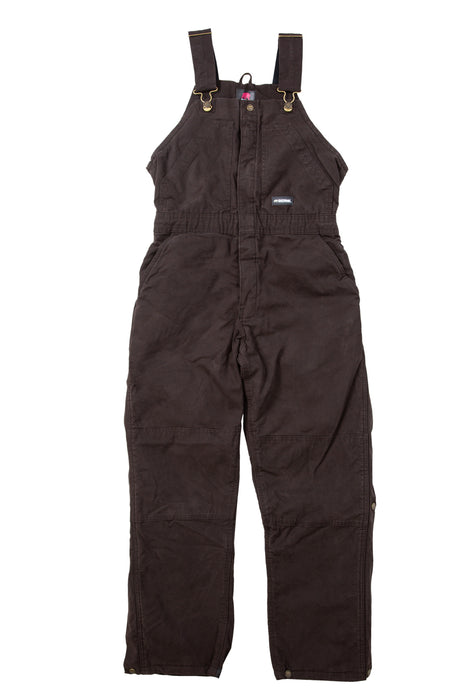 Berne Apparel Womens Softstone Duck Insulated Dark Brown 100% Cotton Bib Overall