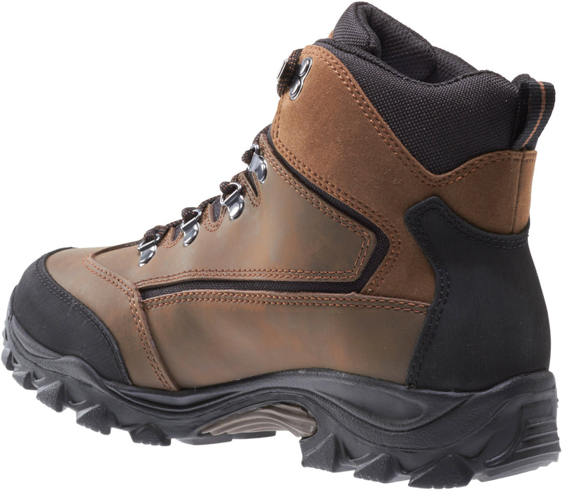 Wolverine Mens Brown/Black Leather Spencer WP Mid Hiking Boots