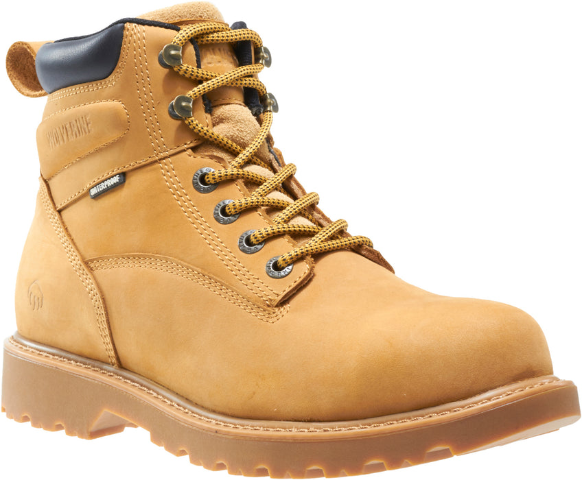 Wolverine Mens Wheat Leather Floorhand WP ST 6in Work Boots