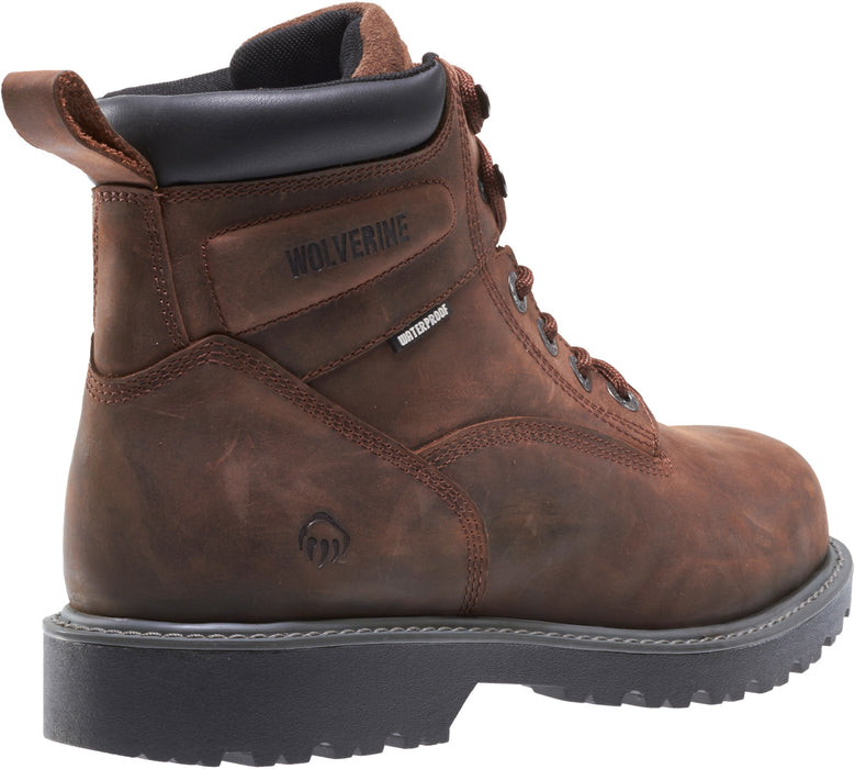 Wolverine Mens Dark Brown Leather Floorhand WP ST 6in Work Boots