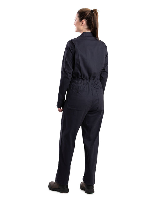 Berne Womens Highland Flex Unlined Navy Cotton Blend Work Coverall