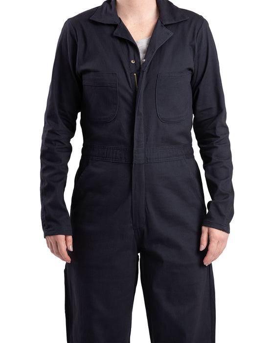 Berne Womens Highland Flex Unlined Navy Cotton Blend Work Coverall