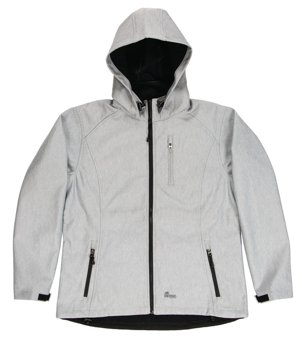 Berne Grey Polyester Ladies Eiger Hooded Softshell