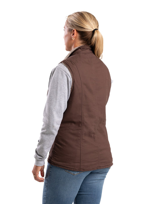 Berne Womens Sherpa-Lined Softstone Duck Tuscan 100% Cotton Vest