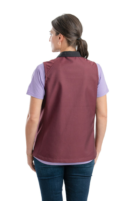 Berne Maroon Cotton Blend Womens Softshell Vest