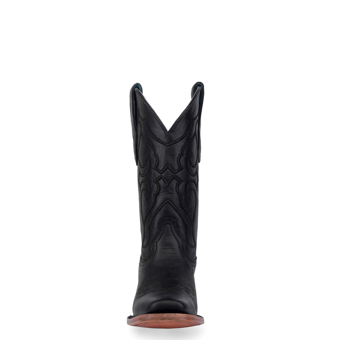 Corral Womens Embroidery Square Toe Black Cowhide 12in Cowboy Boots