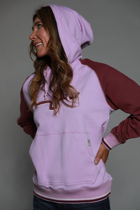 Kimes Ranch Womens Summer Love Fleece Lavender Cotton Blend L/S Hoodie