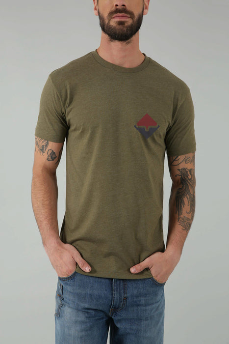 Kimes Ranch Mens Warmth Military Green Cotton Blend S/S T-Shirt