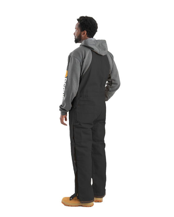 Berne Mens Heritage Insulated Duck Black 100% Cotton Bib Overall